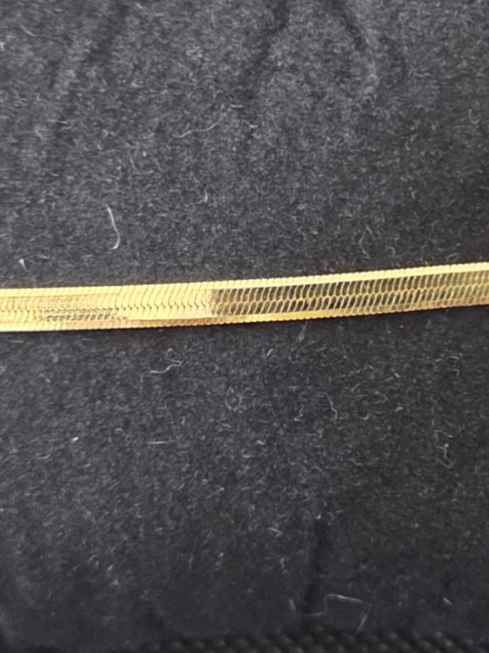 Bracelet Flat Link Italy 7.5" Long Sterling Silver 925 + 18KtGP NEW